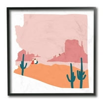 Stupell Industries Couple At Western Canyon Arizona State Outline Black Framed, 12 x 12, Design by Victoria Kukla