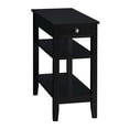 thumbnail image 3 of Convenience Concepts American Heritage 1 Drawer Chairside End Table with Charging Station and Shelves, Black, 3 of 3