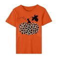 thumbnail image 4 of Ichuanyi Winter Pumpkin Women's Shirt Women Plaid Leopard Graphic Tees Funny Cute Short Sleeve Fall Shirt Thanksgiving Gift Tops, 4 of 9