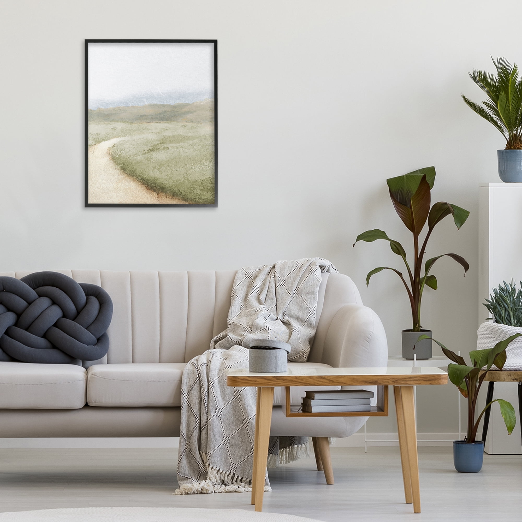 Stupell Industries Green Pasture Quiet Landscape Black Framed Giclee Art, design by Michael Marcon