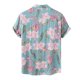 thumbnail image 3 of Playeras Y Camisas Para Hombre Camisa Casual Fashion de hombres Tops Hawaii Floral Impreso Fashion Top Camisa de manga corta Camisa de Button (Green, 3XL), 3 of 5