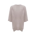 thumbnail image 3 of CHENjy Women's Boho Tops for Women Summer, Crochet Hollow Out 3/4 Sleeve Pullover, Loose Fit Resort Cover Up for Beachwear, S ,Khaki, 3 of 5