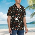 thumbnail image 3 of Sikiie Animal Koi Fish Print Men's Hawaiian Shirt, Summer Beach Button Pocket Short Sleeve T-Shirt,Large, 3 of 7