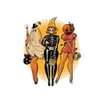 thumbnail image 2 of 1pc Halloween-Themed Women'S Casual Crew Neck T-Shirt, Polyester Knit Fabric with Medium Stretch, All-Season Comfortable Short Sleeve Top with Creative Print Design, 2 of 6
