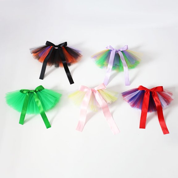 LULULION Dog Tutu Skirt Soft Gauze Multi-Color for Adorable Party Wear 1Pc