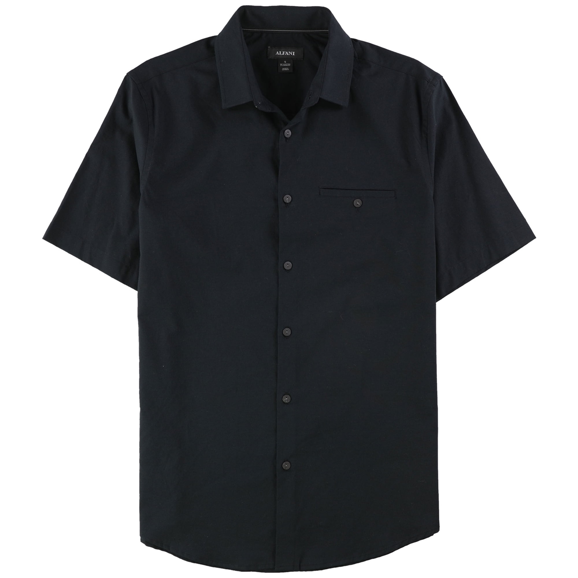 Alfani - Alfani Mens Hinkley Button Up Shirt, Black, Small - Walmart.com - Walmart.com