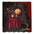 thumbnail image 3 of Ambesonne Gothic Shower Curtain, Mystic Magician, 69"Wx84"L, Maroon Brown, 3 of 5