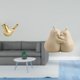 thumbnail image 2 of Figura de pájaros,Figura de pájaro dorado,decoración del hogar,estatua de animal,sujetalibros decorativos,Sujetalibros decorativos para oficina,hogar,libros, 2 of 8