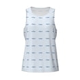 thumbnail image 4 of Easygdp Party Shark Cute Men's Tank Top, Sleeveless Muscle T Shirts, Breathable, Quick-Dry, Loose for Gym, Running, Fitness - 4X-Large, 4 of 9