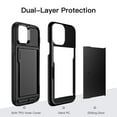 thumbnail image 7 of JETech Wallet Case for iPhone 12 Pro Max 6.7-Inch with Card Holder, Dual Layer Shockproof Protective Phone Cover, Sliding Hidden Slot (Black), 7 of 7