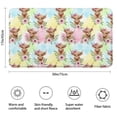thumbnail image 3 of Colorful Highland Cow Flower Pattern Bathroom Rugs Mat,Non Slip Microfiber Bathroom Rug,Rubber Backing,Soft Bathroom Mats for Bathroom Floor,Tub and Shower,17x30in(43x75cm), 3 of 5