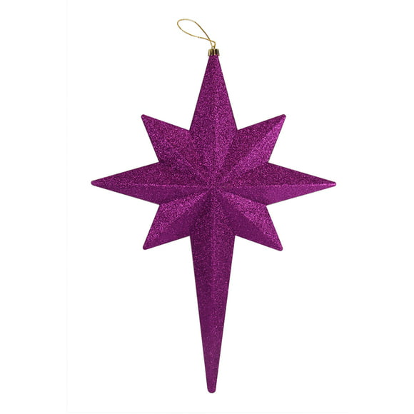 Christmas Central 20" Purple Passion Glittered Bethlehem Star Shatterproof Christmas Ornament