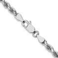 thumbnail image 3 of 14K White Gold Rope Chain Styles Necklace 4 mm Diamond-Cut 20 inch, 3 of 4