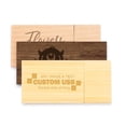 thumbnail image 1 of Unidad flash USB JBOS Wooden personalizada de 32 GB USB 3.0, paquete de 50, 1 of 8