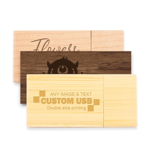 Unidad flash USB JBOS Wooden personalizada de 16 GB (paquete de 50)