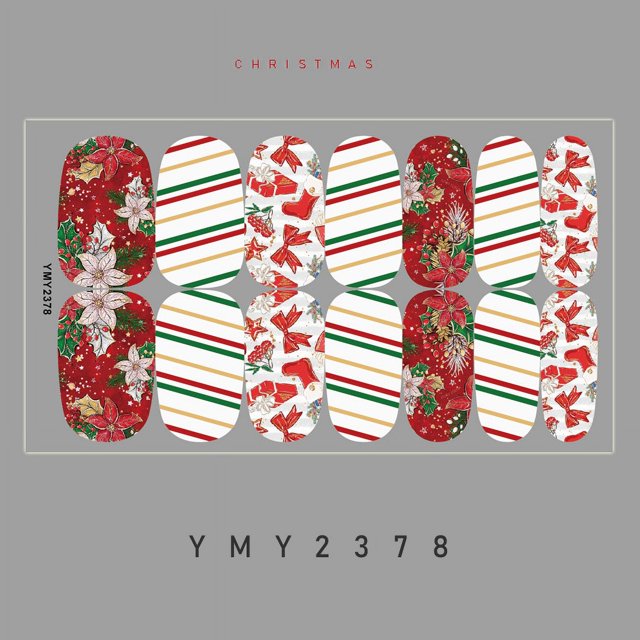 Juego de pegatinas para manicura, pegatinas de armadura, pegatinas para uñas de Halloween y Navidad, serie de pegatinas para manicura