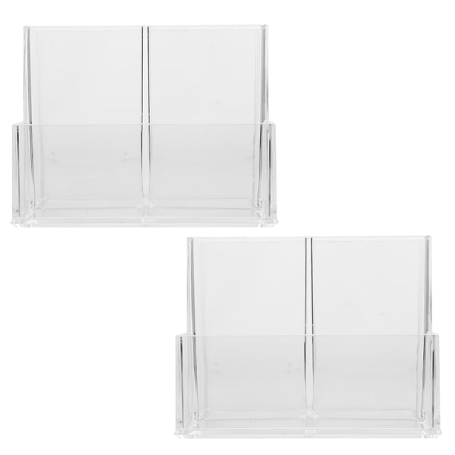 OULII 2Pcs Storage Container Rectangular Acrylic for Countertop Organizer and Table Decoration 13X9.5cm