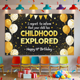 thumbnail image 6 of Black Background Glittery Banner with Golden Balloons and Stars Happy 18th Birthday Theme Childhood Explored Party Decoration Backdrop Photography Props Birthday Party Supplies, 6 of 8
