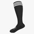 thumbnail image 4 of Great Call Athletics | 3 Stripe Soccer Referee Socks 3 PAIRS Pro White Striped Futbol Large 10.5-13, 4 of 5