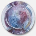 thumbnail image 1 of Designart 'Purple Starting Over I' Geometric Metal Circle Wall Art, 1 of 3