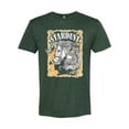 thumbnail image 2 of Wild Bobby Star Dust Horse Black and Yellow Distressed Vintage Men Premium Tri Blend Tee, Forest Green, Medium, 2 of 6
