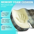 thumbnail image 5 of Premium Plaid Pattern Memory Foam Seat Cushion Ergonomic Chair Pad for Office Chair, Car, Airplane & Bleachers Sciatica, Tailbone Hip & Back Pain Relief - Chair Cushion for Long Office Workers., 5 of 5
