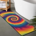 thumbnail image 2 of Colorful Rainbow Tie Dye Spiral Pattern Bathroom Rugs Mat,Non Slip Microfiber Bathroom Rug,Rubber Backing,Soft Bathroom Mats for Bathroom Floor,Tub and Shower,47x17in(120x43cm), 2 of 5