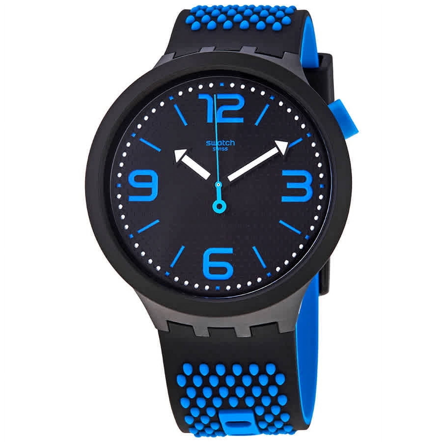 Swatch SO27N102 Men's Big Bold Bbneon Blue Dial Rubber Strap Swatch SO27N102 Men's Big Bold Bbneon Blue Dial Rubber Strap