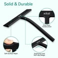 thumbnail image 3 of Adiqo All-Purpose 10" Silicone Shower Squeegee for Bathroom, Shower Doors, Mirrors, Window, and Car Glass - 100% Streak Free, Matte Black, 3 of 7