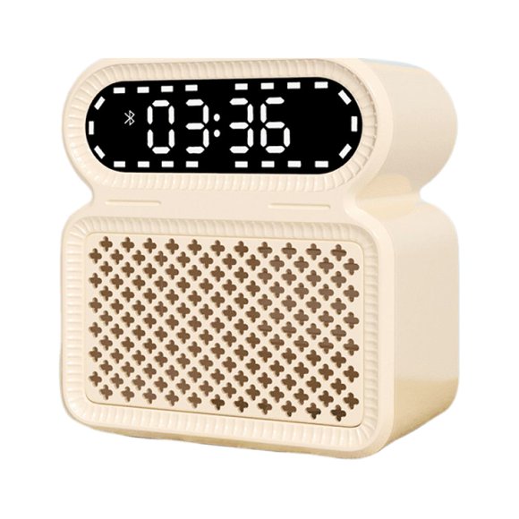 FM Clock Radio with Bluetooth Speaker, Wake to Alarm or Radio, Easy to Read LED White Display, Simple to Use, Easy to Read(Yellow)