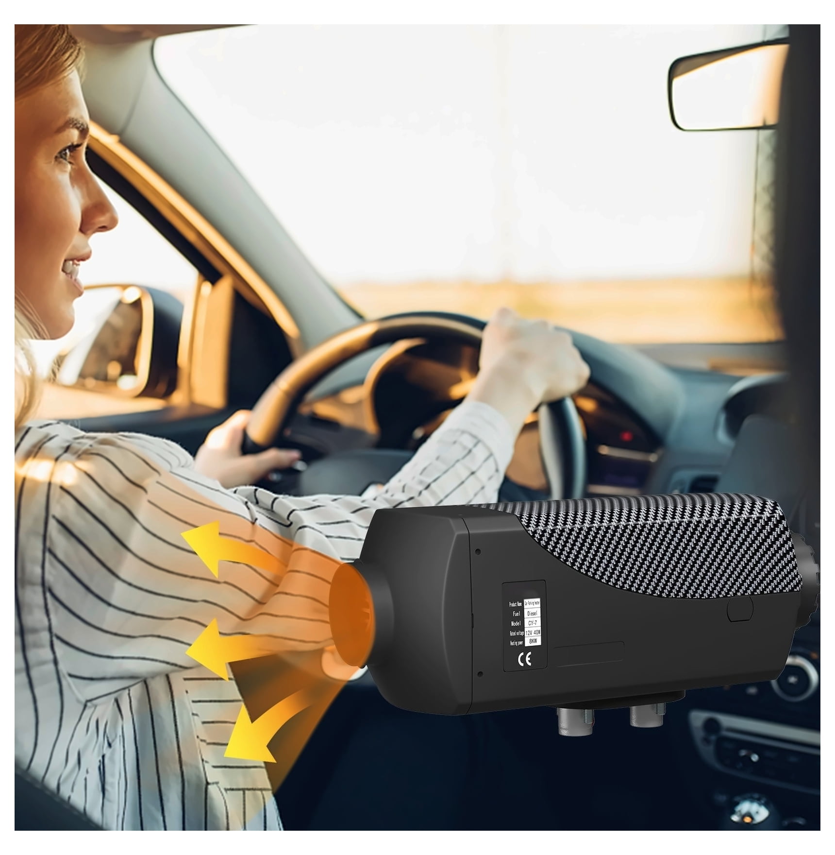 8KW Diesel Air Heater 12V Remote Control Parking Heater for RV, Truck, Boat, Bus - 100% Combustion, Low Noise, LCD Control