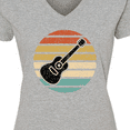 thumbnail image 4 of Inktastic Guitar Music Gift for Guitarist Musician Women's V-Neck T-Shirt, 4 of 5