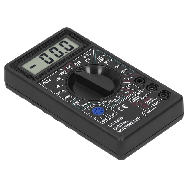 Probador Multímetro, 12.3x6.8x2.3cm Multímetro de Mano, 150 g LCD Seguro digital Confiable para electricistas Profesionales Mantenimiento de CompuTADORA Electricista