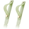thumbnail image 1 of 2pcs Portable Telescopic Finger Strap Bracket Universal Silicone Phone Holder with Expanding Stand Stick-on Cell Phone Grip Holder with Stretching Loops for iPhone Android Smartphone (Matcha Green), 1 of 8