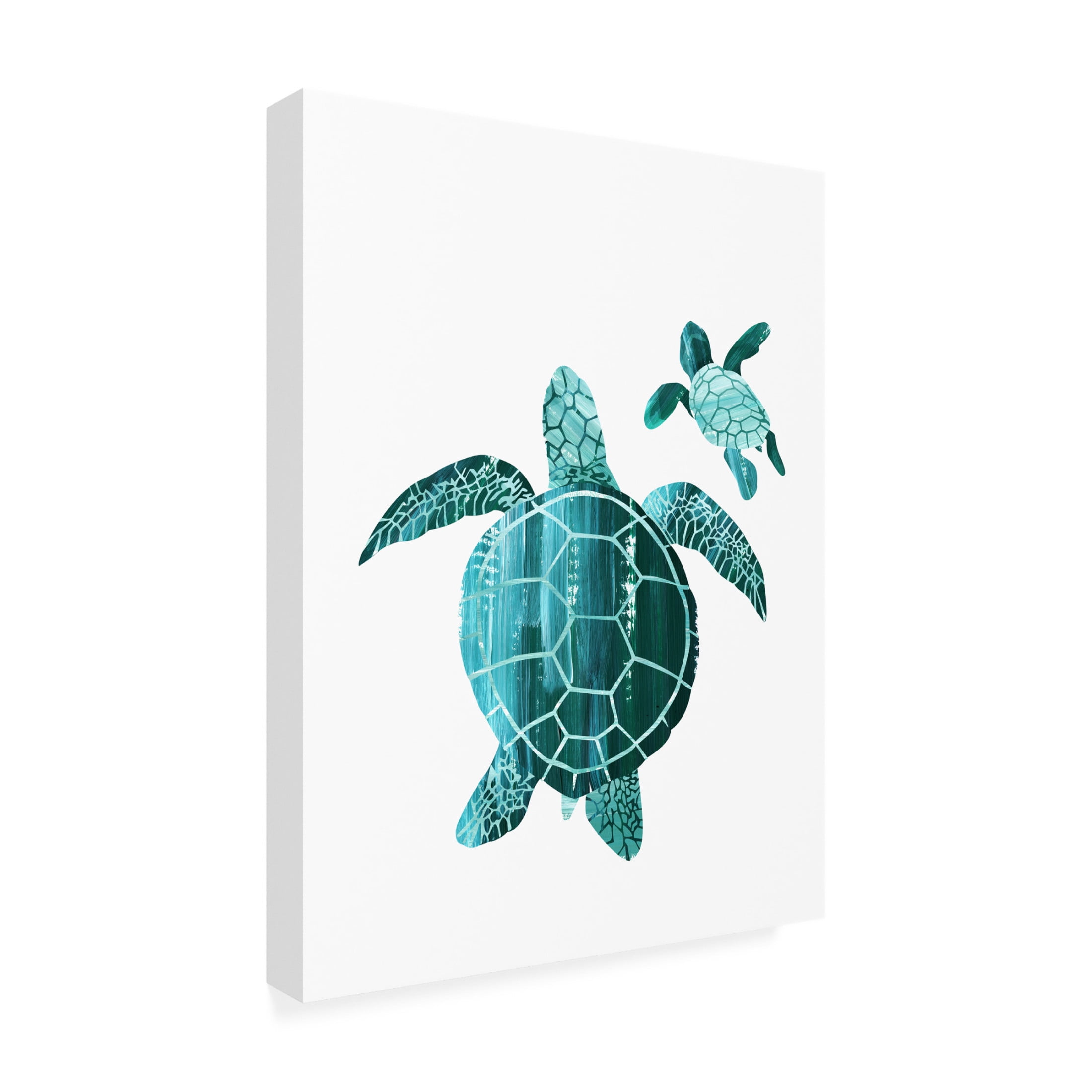 Trademark Fine Art Goed Blauw Shielded Love Canvas Wall Art