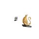 thumbnail image 5 of Figura de cisne de hierro para servilletas, porta billetes multiusos, colección de estatuas decorativas, linda de perro, pieza de arte moderno, 5 of 8