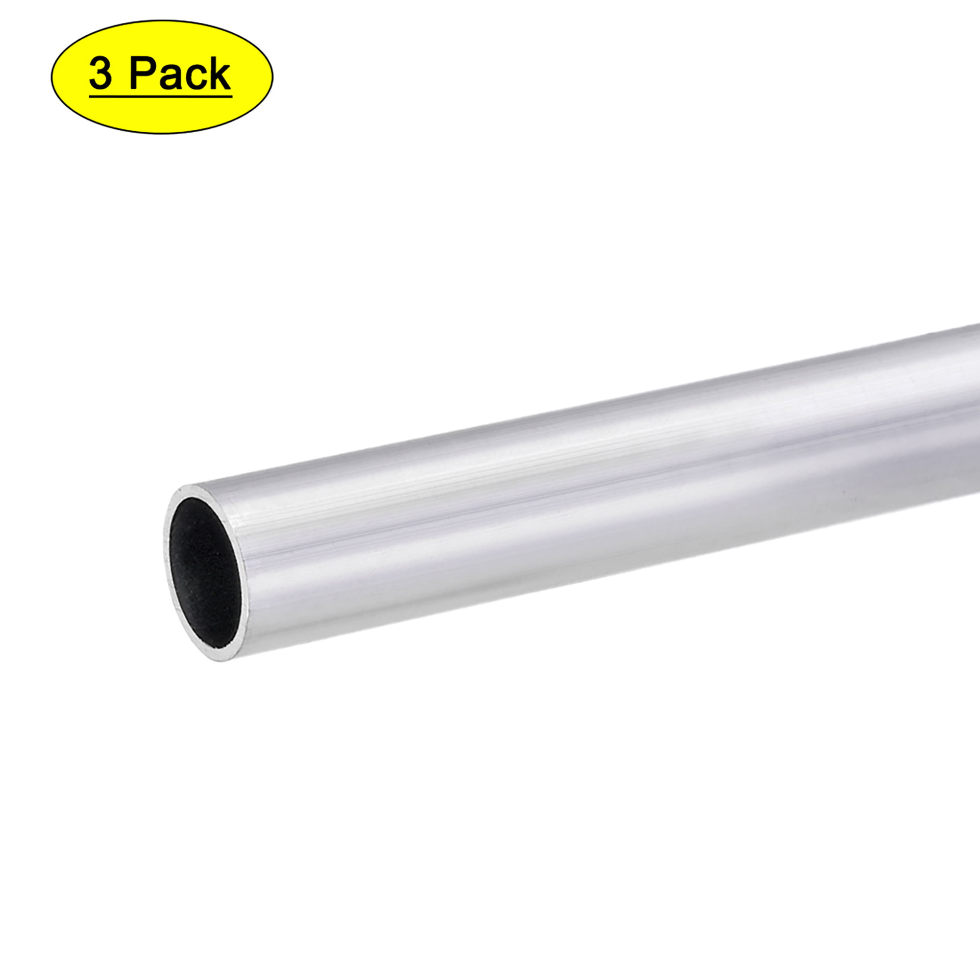 6063 Aluminum Round Tube 300mm Length 19mm OD 16mm Inner Dia Seamless Aluminum Straight Tubing 2 Pcs 