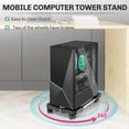 thumbnail image 6 of MRSXXNTY Mobile CPU Stand Adjustable Computer Tower Stand with 4 Caster Wheels Fits Most PC (Black), 6 of 7