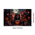 thumbnail image 6 of Spooky Design Halloween Banner Skeleton Pumpkin Decoration Haunted Graveyard Scene for Halloween Party Outdoor Indoor, 6 of 9