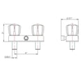 thumbnail image 4 of Dura Faucet DF-SA100S-BK RV Shower Faucet with Smoked Acrylic Knobs - Black, 4 of 4