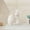 White, variant on Sktrjpolfis Easter Ceramic Bunny Figurine, Bunny Hugging Egg Desktop Ornament for Home Living Room