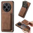thumbnail image 1 of For Oppo Find X8 Pro 5G Case Retro Leather TPU Phone Cover with Detachable Card Slot - Green, 1 of 5