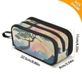thumbnail image 4 of FORMRS Pencil Case with 3 Compartments Zipper Pouch, Elementary School Level and up, Pine Tree Rainbow, 4 of 8