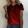 thumbnail image 5 of Chemises à Manches Courtes pour Femmes Mode Décontractée Chemises Imprimées Manches Courtes Tee-Shirt Ample Blouse Col en V Blouses à Manches Courtes pour Femmes, 5 of 5