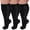 Black, variant on 3 Pairs Plus Size Copper Compression Socks for Women & Men Circulation 20-30 mmHg - Better Blood Flow, Swelling , Best Support for Medical, Running, Nursing