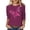 Hot Pink-1, variant on Kcolen Cancer Survivor T-Shirts Women, Cancer Awareness T-Shirt Pink Ribbon 3/4 Length Sleeve Plus Size Cancer Pullover Shirts Tee Tops