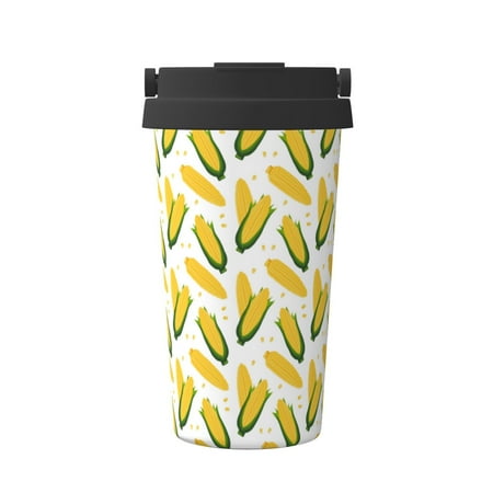

Salouo Corn On The Cob Print Coffee Travel Mug Spill Proof with Lid-Stainless Steel Vacuum Insulated Tumbler - Thermos Cup for Keep Hot/Ice Coffee Tea and Beer
