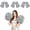 Silver, variant on 6-Pack Metallic Cheerleading Pom Poms with Handles, Bulk Cheer Poms for Sports, Dance, Football Games & Parties