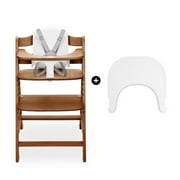 hauck Alpha+ Adjustable Wooden High Chair Set, Walnut