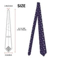 thumbnail image 2 of Zufioo Christmas Purple Snowflakes Print Men's Silk Tie, Business Suit Tie - Anti-floating Buckle Design, Clothing Accessories Suitable for Business, Daily Life, Banquets, 2 of 7